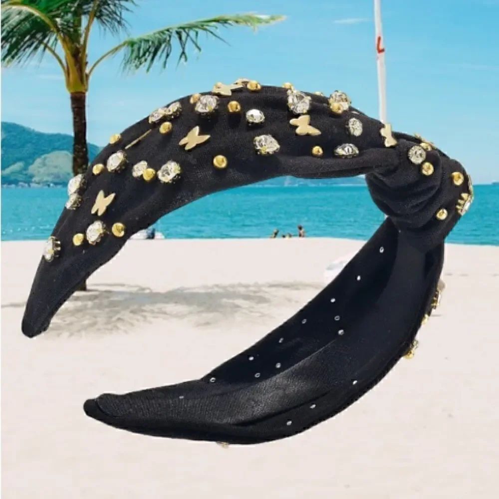 BUTTERFLY EMBELLISHED RHINESTONES HEADBAND HAIR ACCESSORY